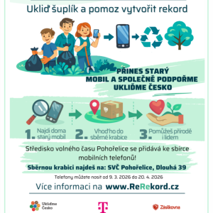 Máš doma nefunkční starý mobil? Přines jej na SVČ a přispěj tak k akci Ukliďme Česko.
