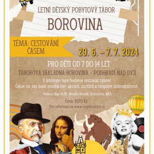 Pobytový tábor Vranov Podhradí 2024 - Plakát pobytový tábor Borovina