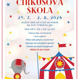 Plakát příměstský tábor Cirkusová škola