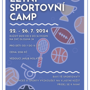 Plakát příměstský tábor Letní sportovní Camp